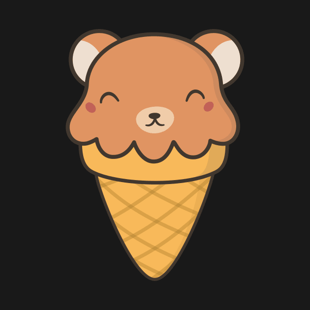 Kawaii Cute Bear Ice Cream by happinessinatee