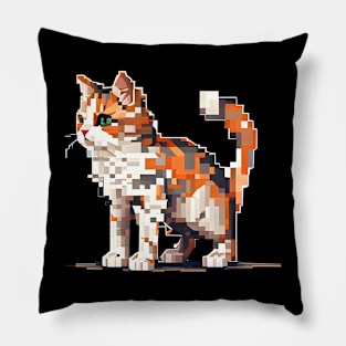 Cute Cat Pixel - Love Cats Pillow