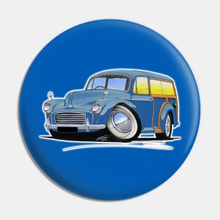 Morris Minor Traveller Blue Pin