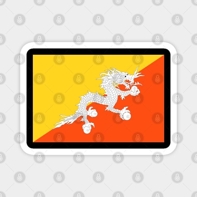Bhutan Flag Magnet by Historia