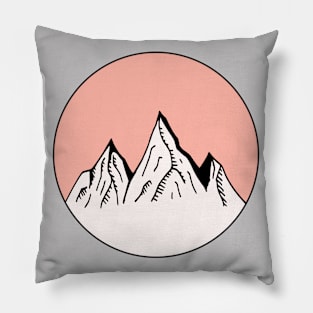 Mountains Sketch V15 Pillow