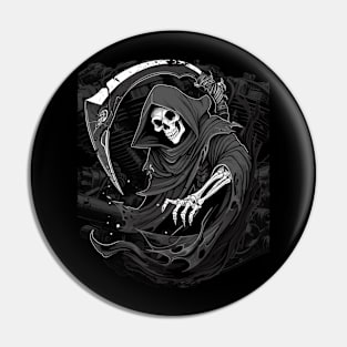 Grim Reaper / Death Motorbike Motorcycle Biker Pin