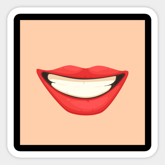 Anime Lip Lips Sticker Teepublic Here's the iconic lip bite for. anime lip