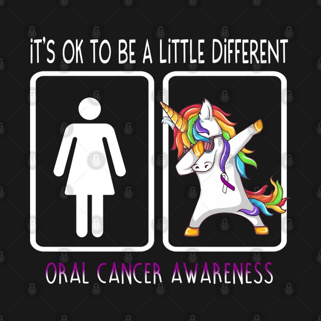 It's Ok To Be A Little Different Oral Cancer Awareness Support Oral Cancer Warrior Gifts by ThePassion99
