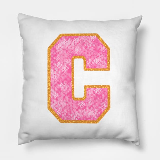 Preppy Pink C Pillow by Smilla