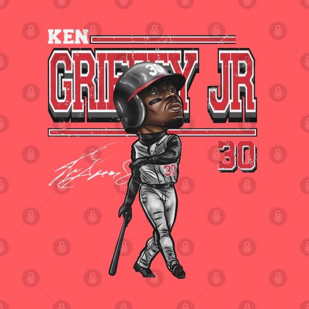 Ken Griffey Jr. Cincinnati Cartoon by danlintonpro