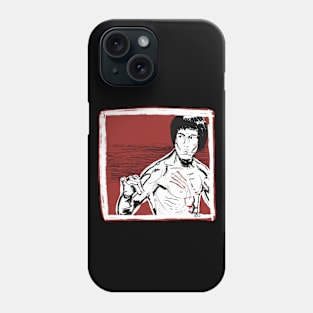 Red Bruce Lee Phone Case