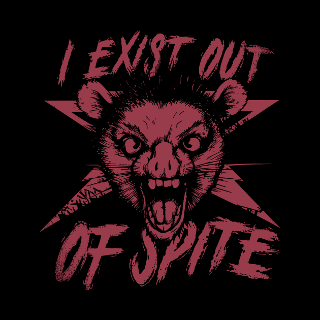 I Exist Out of Spite Possum T Shirt, Possum by Y2KSZN