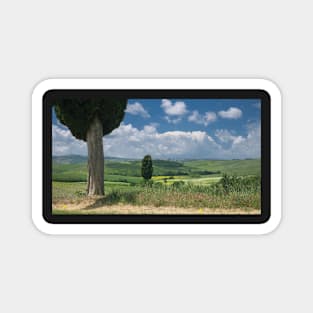 Panoramic view on Val d'Orcia, Tuscany Magnet