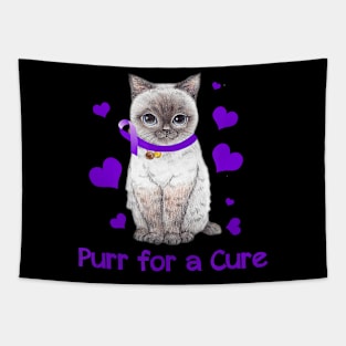 CAT PURR CUTE ALZHEIMER AWARENESS Gift Tapestry