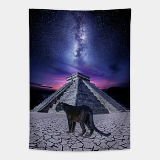 Mythical Chichén Itzá Panther Tapestry