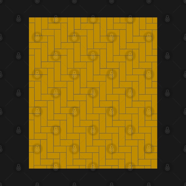 Mustard and Grey Geometric Tile Design by OneThreeSix