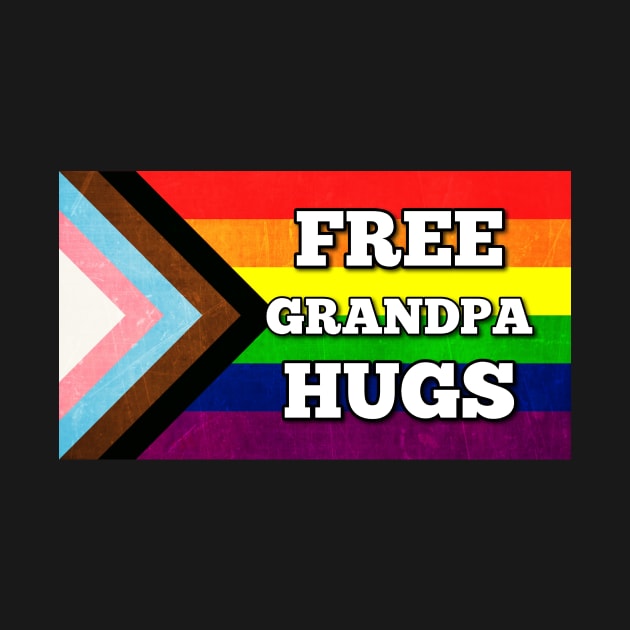 Grandpa Hugs Pride Flag by T's and Things - BV