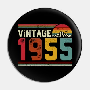 Vintage 1955 Birthday Gift Retro Style Pin