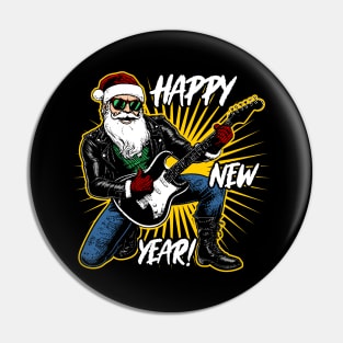 Happy New Year! / Santa is a rocker Pin