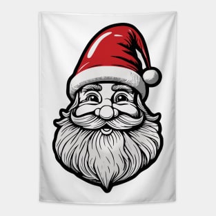Santa Clause Ink sketch in a Sticker style Tapestry