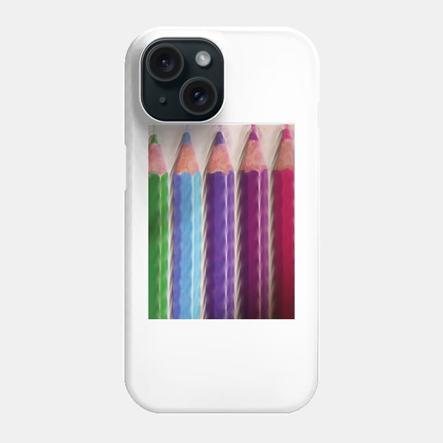 5 new brightly coloured  colouring crayons Phone Case by mister-john