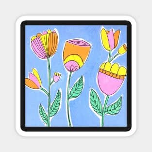 Blue tulips Magnet