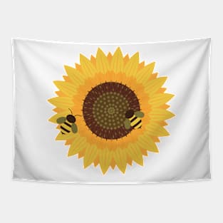 Sunflower and bees Tapestry