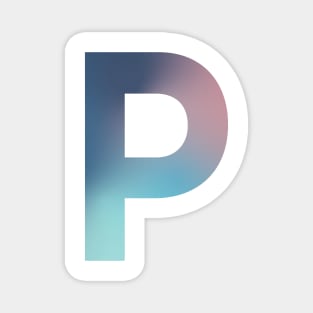 Gradient Letter P Initial Alphabet Magnet