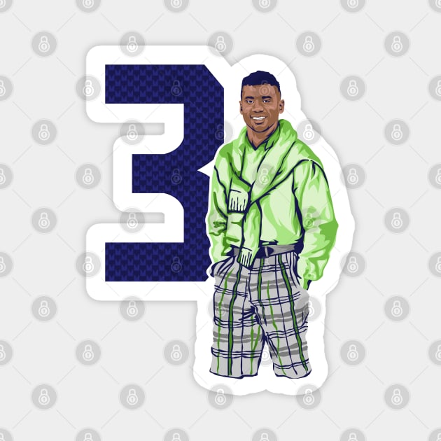 Russell Wilson Polo Magnet by Carl Cordes