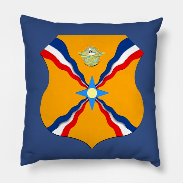Assyrian Flag Pillow by doniainart