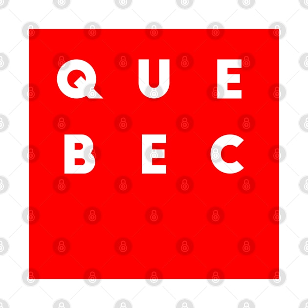 Quebec | Red square, white letters | Canada by Classical