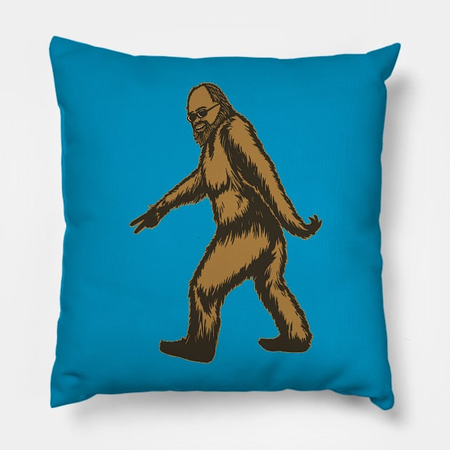 Cool Bigfoot Pillow by Spock Jenkins