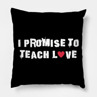 i promise to teach love white punkid Pillow