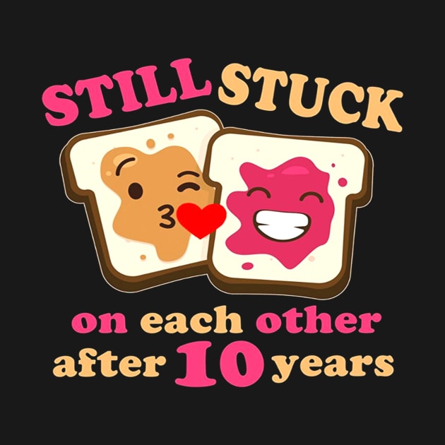 10th Anniversary Shirt Peanut Butter Jelly Couple by klausgaiser