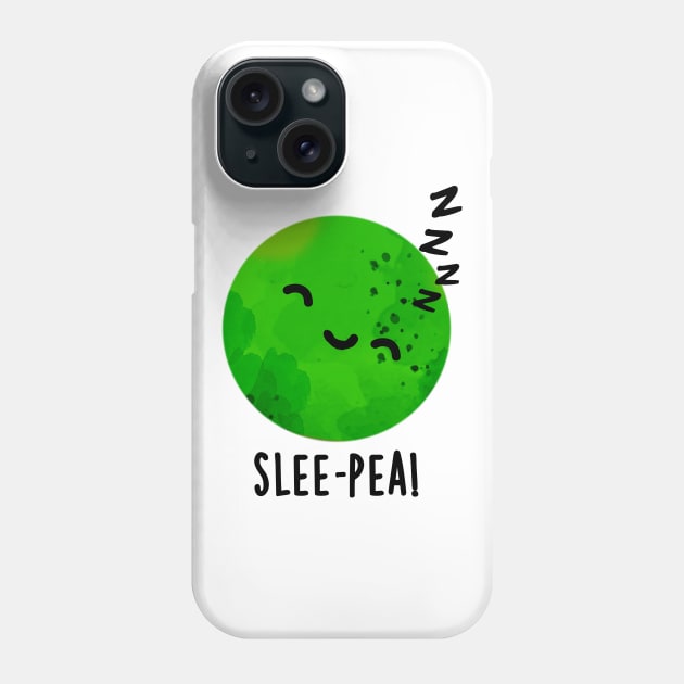 Slee-pea Cute Sleeping Pea Pun Phone Case by punnybone