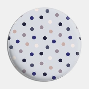 Blue Beige Polka Dot Pattern Pin