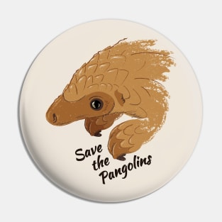 Save The Pangolins - Baby Pangolin Pin