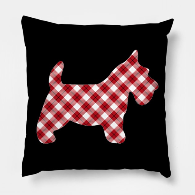 Diagonal Plaid Scotty Dog Pillow by Things2followuhome