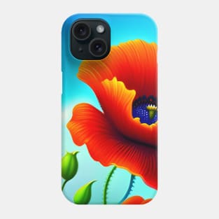 Retro Cartoon Field of Red Poppies (MD23Mrl013) Phone Case