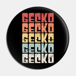 Retro Vintage GECKO Text Pin