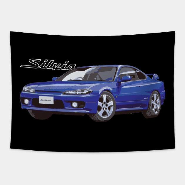 s15 spec r silvia drift machine Tapestry by cowtown_cowboy