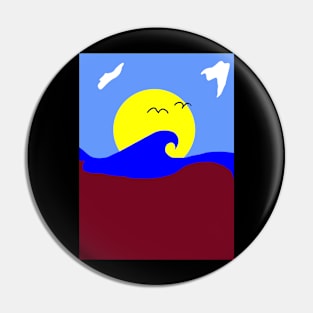 Ocean Waves Pin