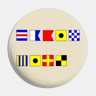 CABIN GIRL SPELT OUT WITH NAUTICAL FLAGS Pin