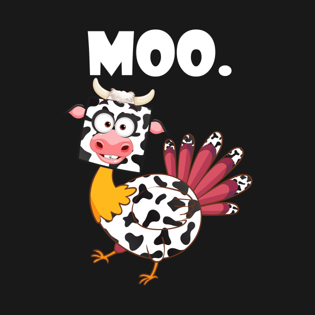 turkey moo funny thanksgiving by Giftyshoop