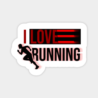 I love running, runner Magnet