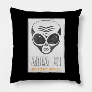 Area 51 distressed stamp Pillow