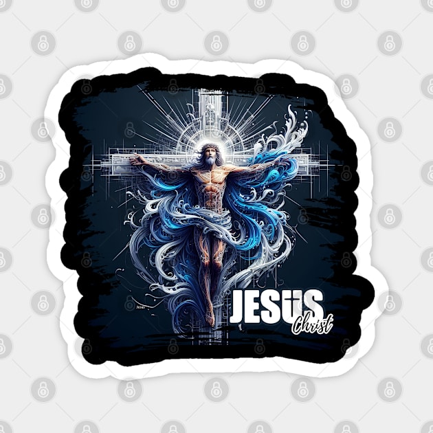 Christian Tshirt Design Jesus Christ Magnet by Javacustoms