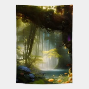 Whimsical Magic Fairytale Forest Tapestry