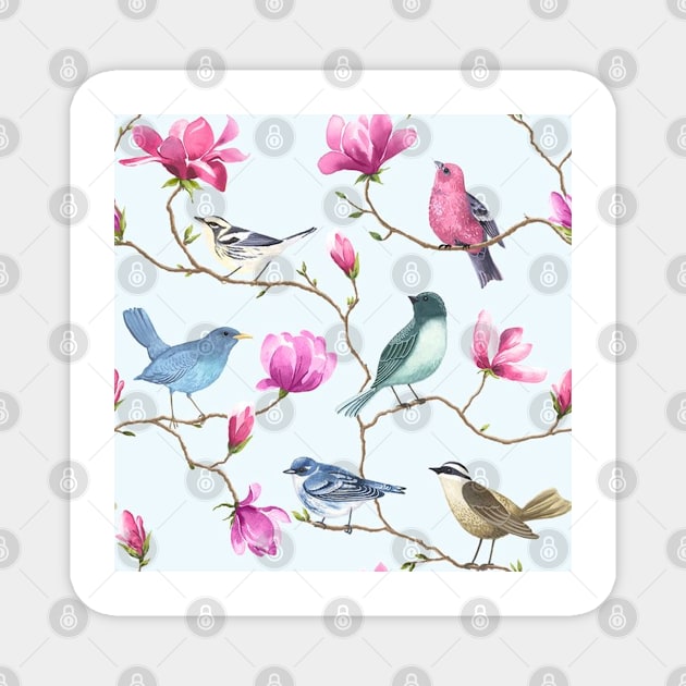 Spring & Birds Magnet by Alexander S.