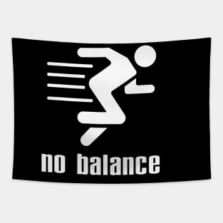 No Balance white logo Tapestry