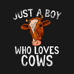 Just A Boy Who Loves Cows T-Shirt