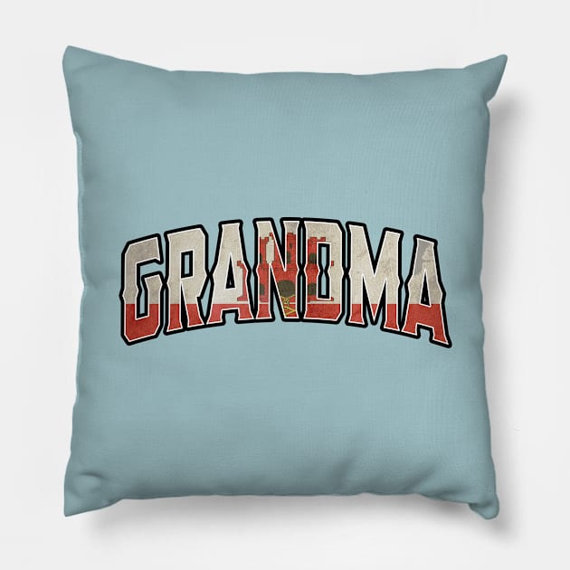 Grandma Gibraltar Vintage Heritage DNA Flag Pillow by Just Rep It!!