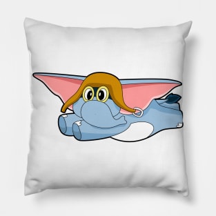 Elephant Pilot Pilot hat Pillow