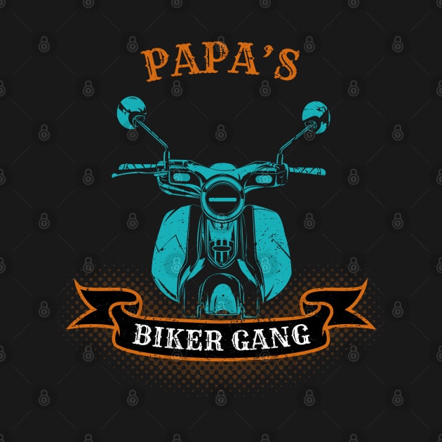 Papa's Biker Gang Father's Day by DwiRetnoArt99